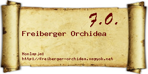 Freiberger Orchidea névjegykártya